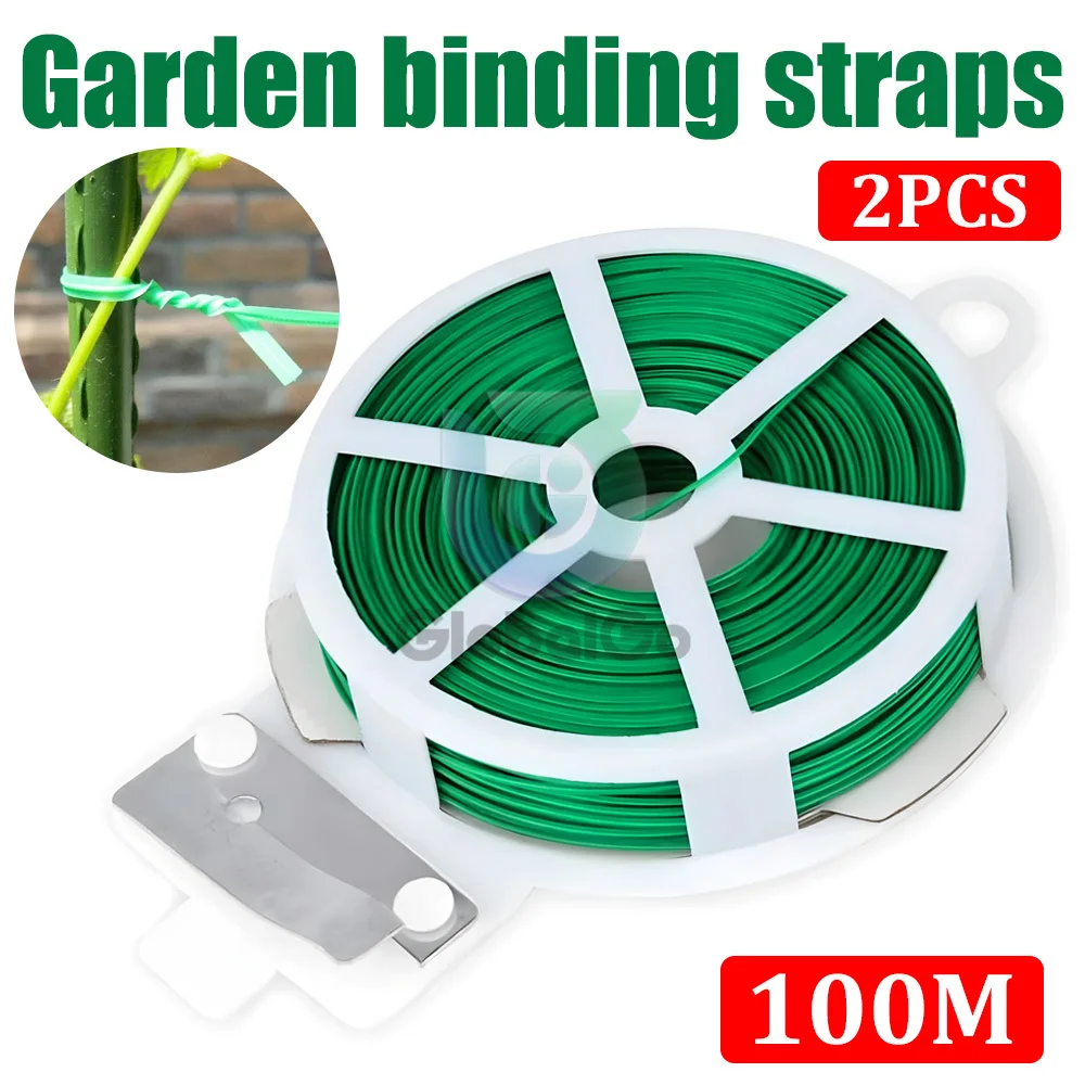 200M Nylon Garden Cable Ties Power Wire Loop Tape Flower Cable Tie Wire Multi-function Straps Fastener Reusable Tape