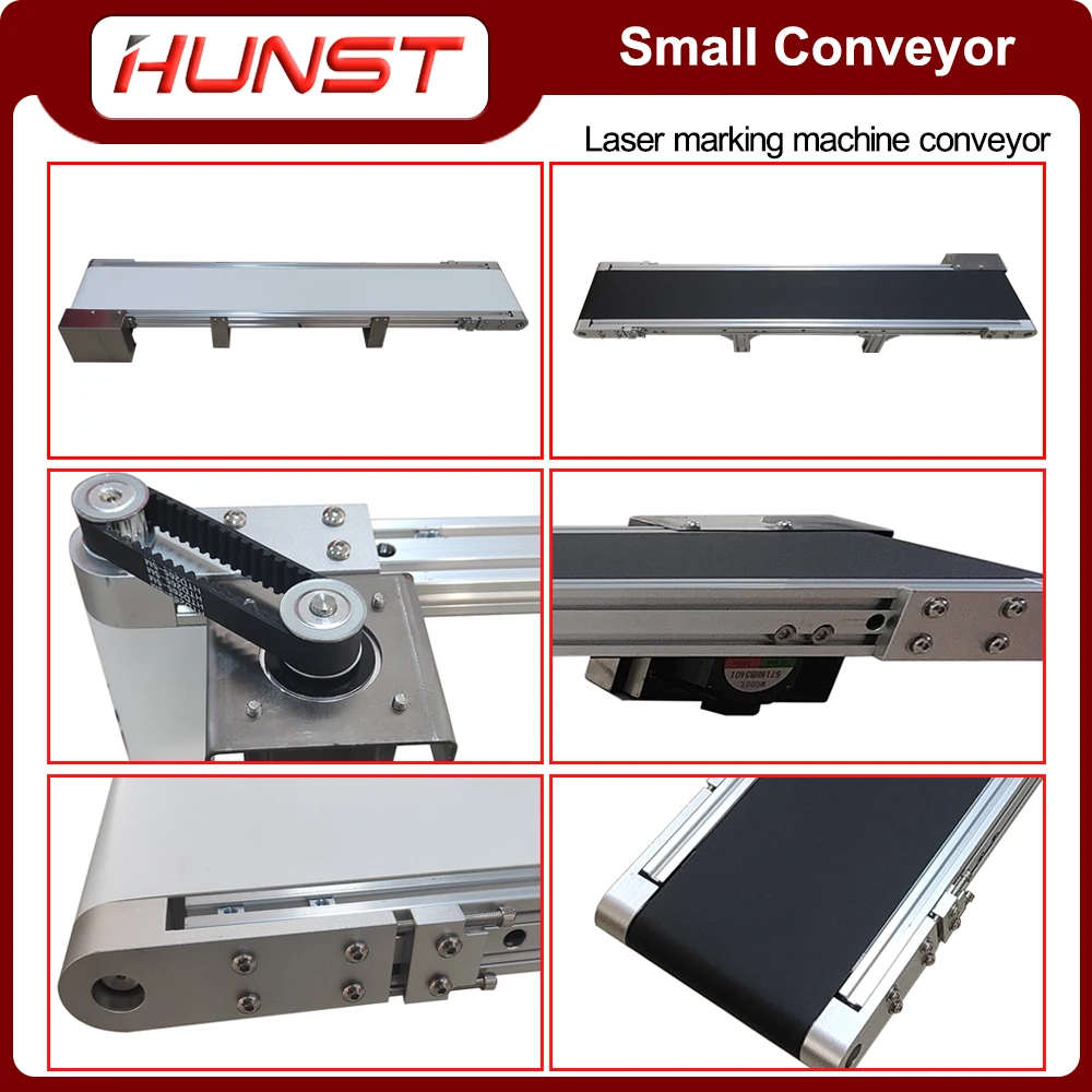 HUNST Conveyor Table with Stepper Motor Auto Feed Conveyor for Fiber CO2 UV Camera Vision Laser Markers.