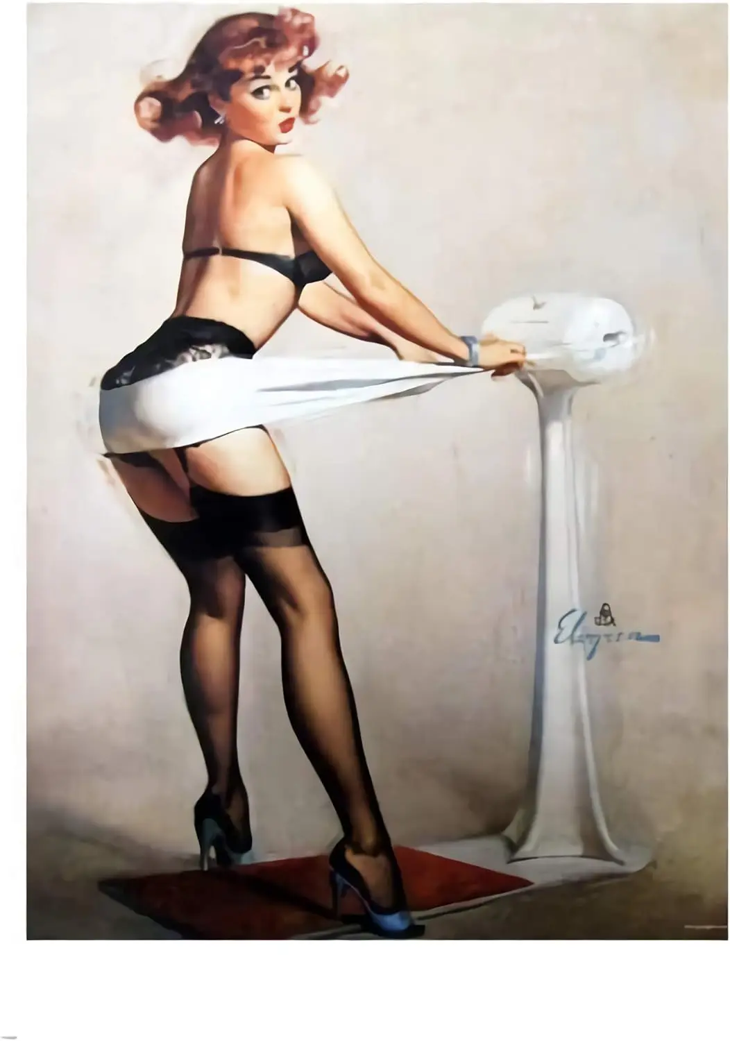 New Metal Poster Pin-up Girl Adorable Sexy Lingerie Vintage Metal Tin Sign 8x12 Inch Retro Art Home Bathroom Bar Pub