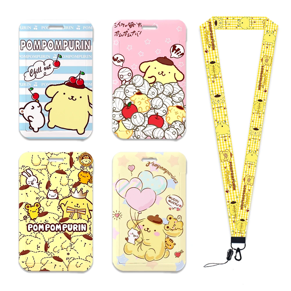 

W Cute Pompompurin Sanrio Card Holder Photo Card Keychain Bag Pendant Student Pendant Gift