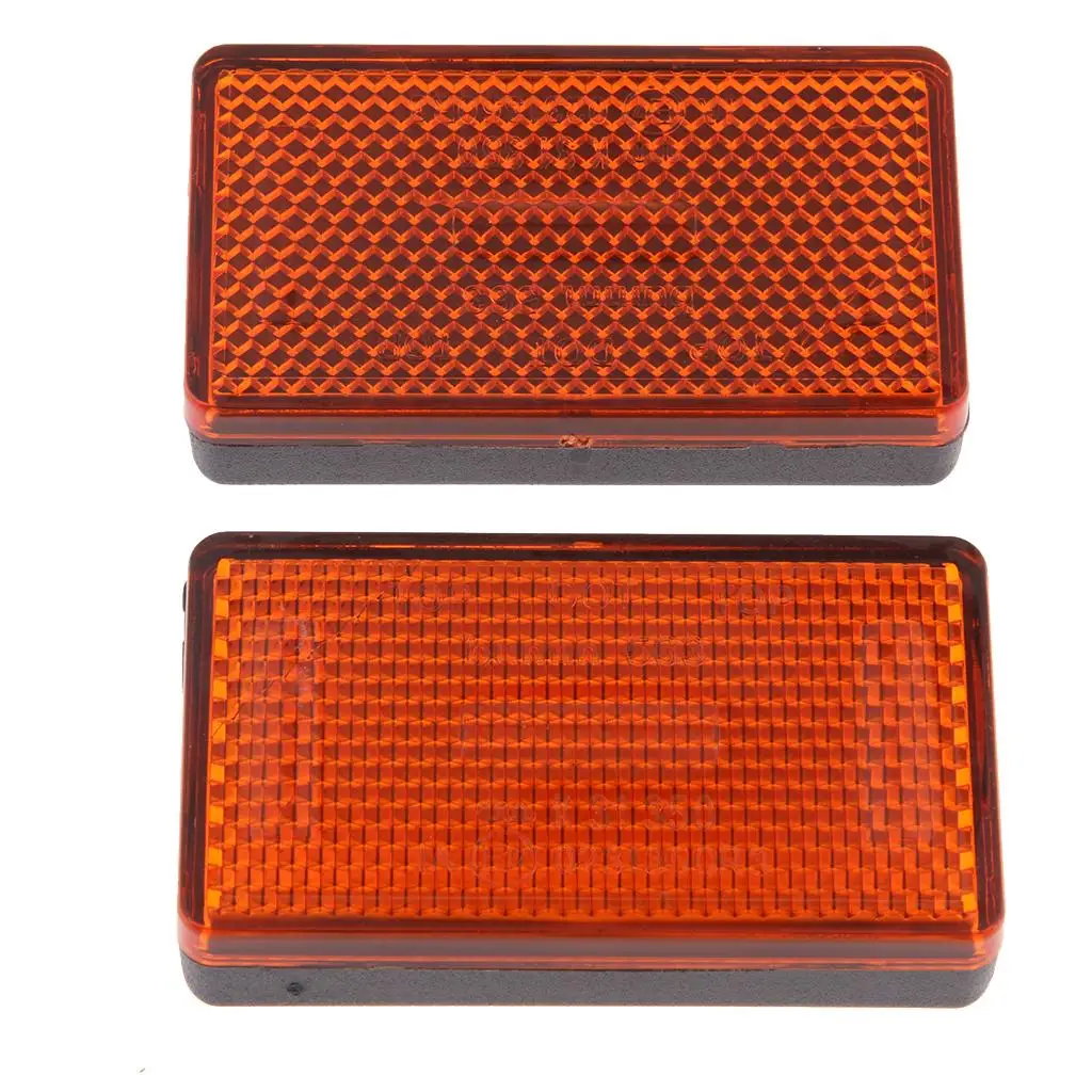 Réflecteurs de fourche avant rectangulaires pour moto, ambre, vélo RL D343