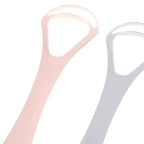 1 قطعة قابلة لإعادة الاستخدام الفولاذ المقاوم للصدأ طبقة مزدوجة اللسان مكشطة الفم اللسان الأنظف الصحة تنظيف فرشاة الفم الطازجة التنفس كشط #1