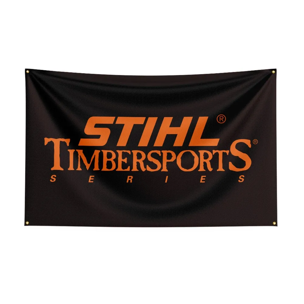 3X5Ft Stihl Timbersports Series Flag Polyester Digital Printing Banner For Decor