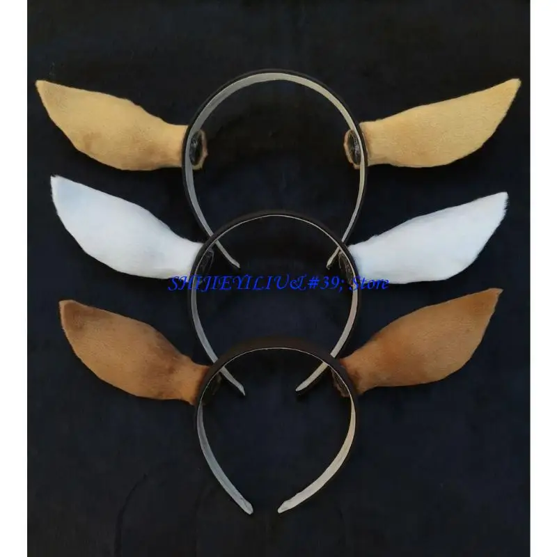 

E21F Обруч для волос для рукоделия, декоративная повязка на голову с оленьими ушками, материал для изготовления повязок для на
