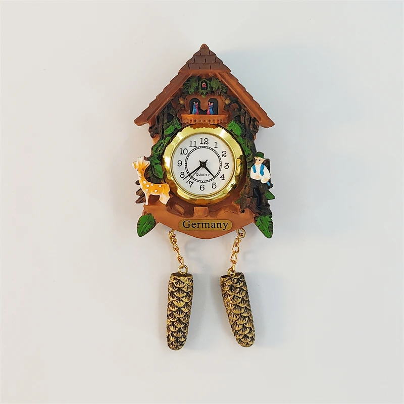 Europe，Germany，Cuckoo clock，3D Stereoscopic，Tourism Souvenirs，Resin painting，Decoration home，Refrigerator magnets ﻿