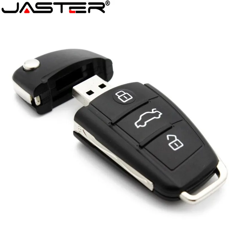 JASTER Car Keychain USB Flash Drive 64GB Black Pen Drives 32GB Plastic Memory Stick 16GB Volume Sales U Disk 8GB 4GB 128GB