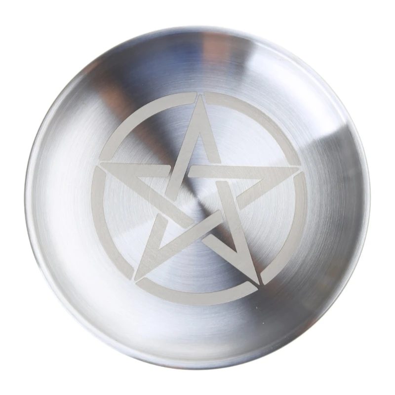 yunyun Handmade Ceremony Plate Witchcraft Bowl Star Divination Ceremony Tableware Bowl Metal Altar Divination Props Altar Tray