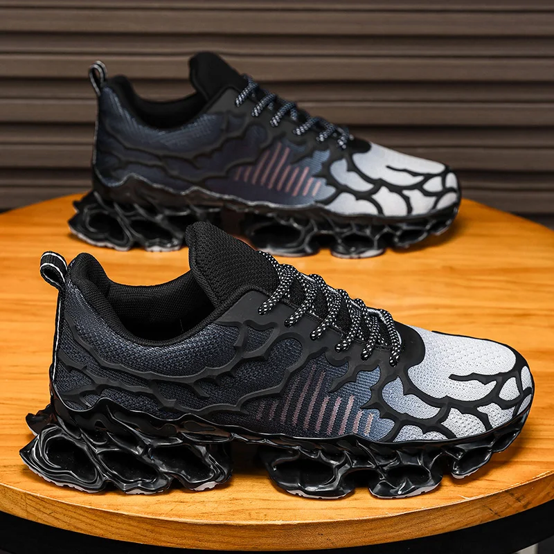 

Мужские туфли с плетёной сетчатой поверхностью, дышащие, стильные и модные, мужские туфли больших размеров, универсальные и повседневные.