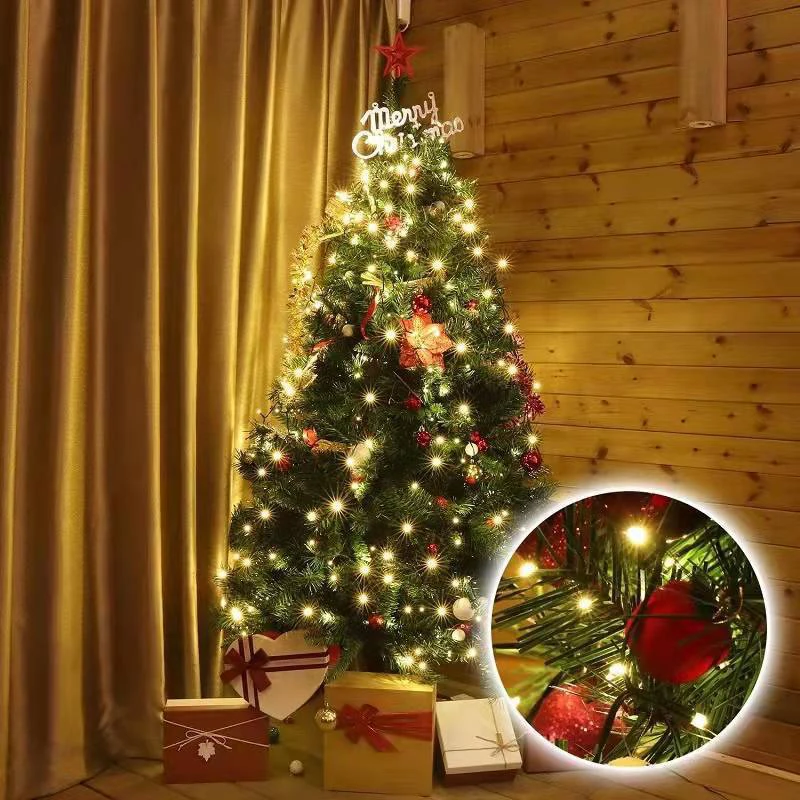 Luces LED para árbol de Navidad, 8 modos, guirnaldas de luces, cadena para patio, jardín, exterior, impermeable, decoración navideña, fiesta, Año Nuevo
