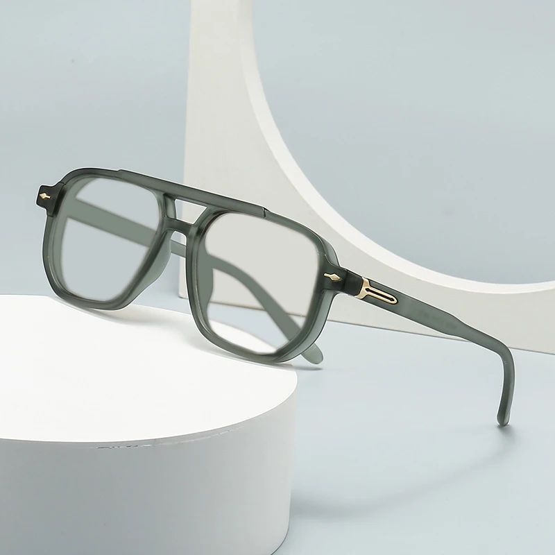 New Fashion Double Beam Anti Blue Light Photochromic Presbyopia Glasses for Women and Men Retro Brand Design Presbyopia Glasses - Detail 1