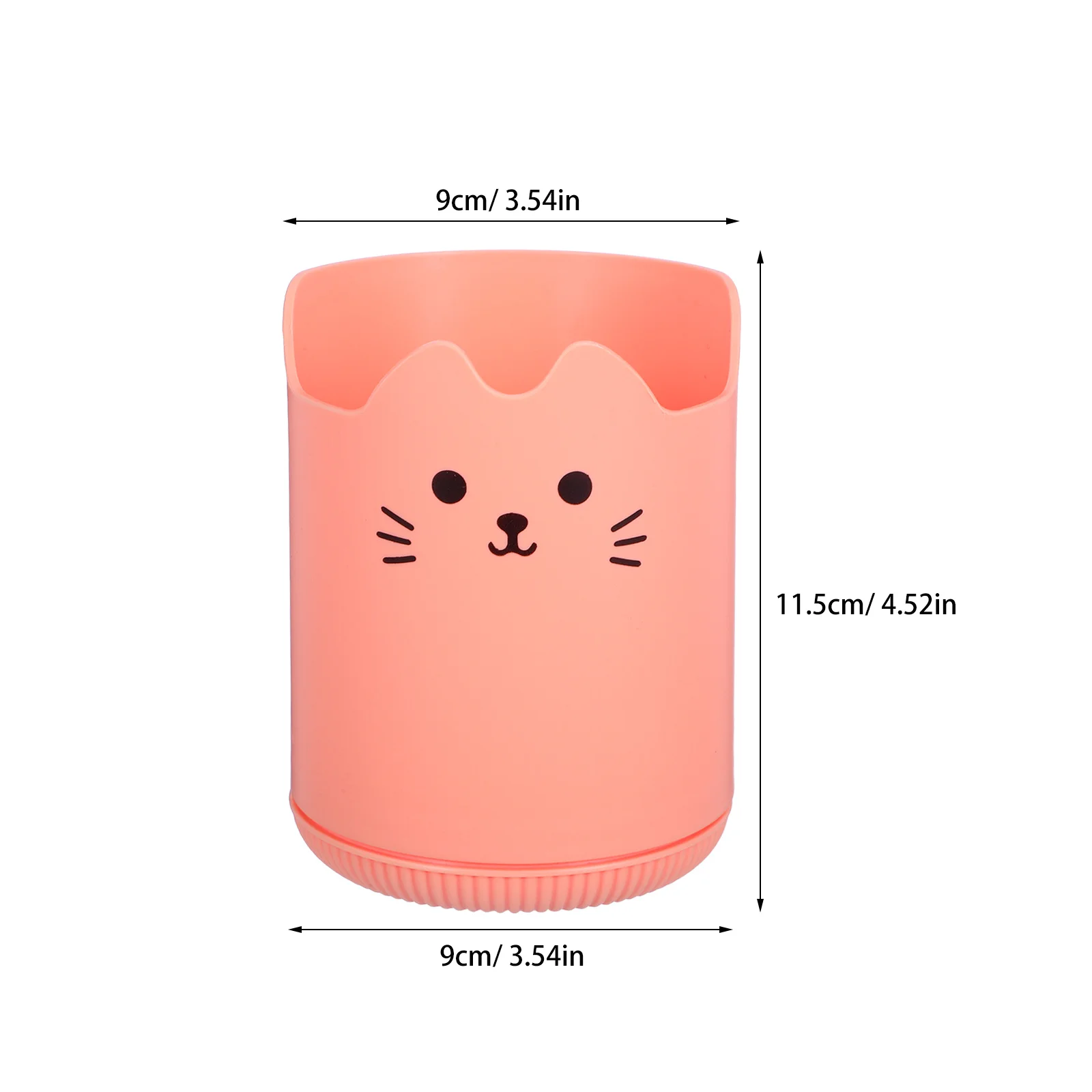 صندوق تخزين حامل أقلام مكتبي ذو سعة كبيرة، تصميم كرتوني وردي، منظم متعدد الوظائف لفرش المكياج المدرسية والمكتبية #2