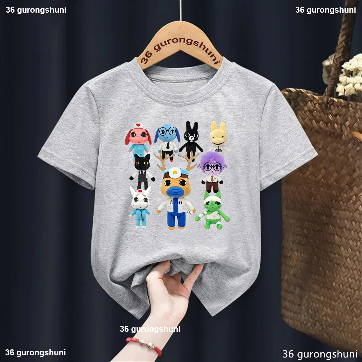 Horror-Spiel Tierklinik Bedrucktes T-Shirt Mädchen/Jungen Lustige Kinderkleidung Weiß/Schwarz/Rosa/Blau/Rot/Grau/Gelb T-Shirt – Detail 8