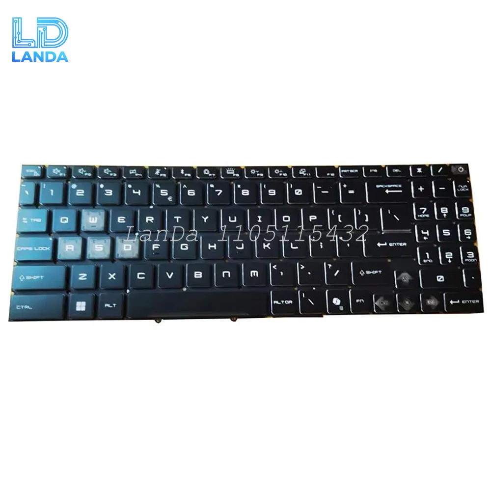 Black Laptop Backlit Keyboard For MSI Vector 16 / 17 HX AI A2XW A2XWIG A2XWHG English US No Frame New