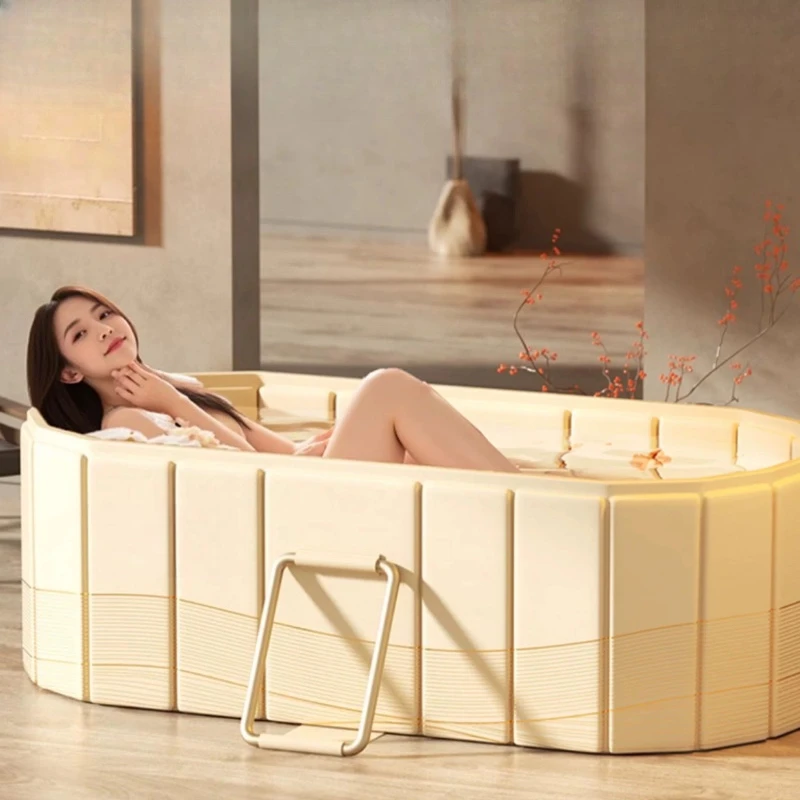 

Bath Bucket Folding Adult Full Body Bath Adult Bathing Household Children Can Sit in Bucket Double