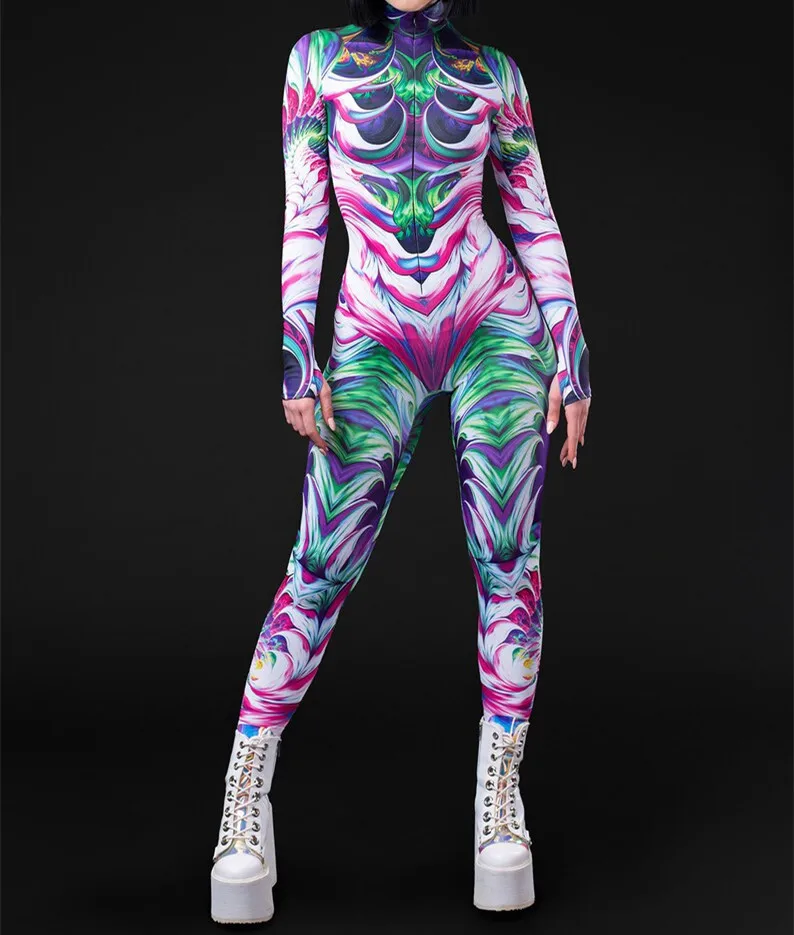Unisex Steampunk 3D-Digitaldruck Halloween-Party Rollenspiel-Jumpsuit Damen Herren Cosplay-Kostüm Karneval Feiertags-Bodysuit – Detail 13
