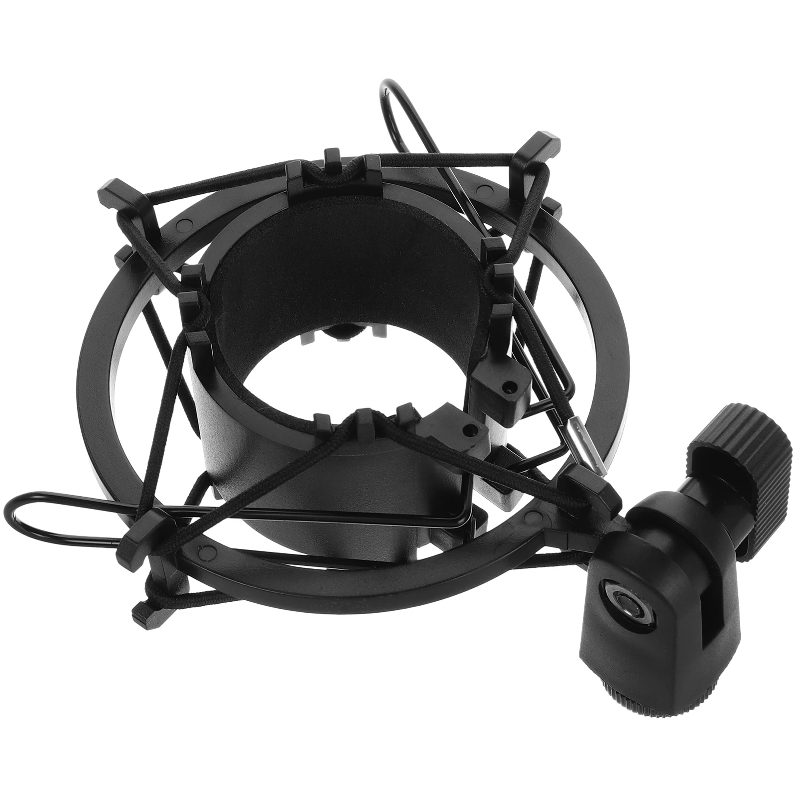 

Shockproof Microphone Stand Faux Metal Black Frame Condenser Mic Vibration Reduction Multiple Angle Rotation Live Streaming DJ
