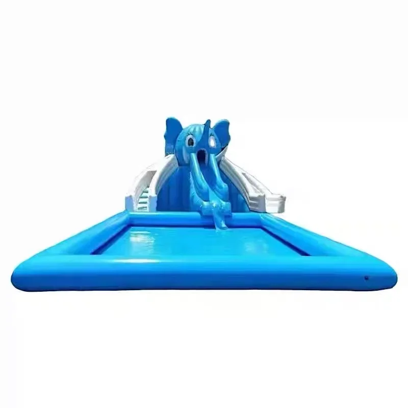 &Inflatable Water Slide with Pools Swimming Ball Toys Inflatable Water Park with Pool