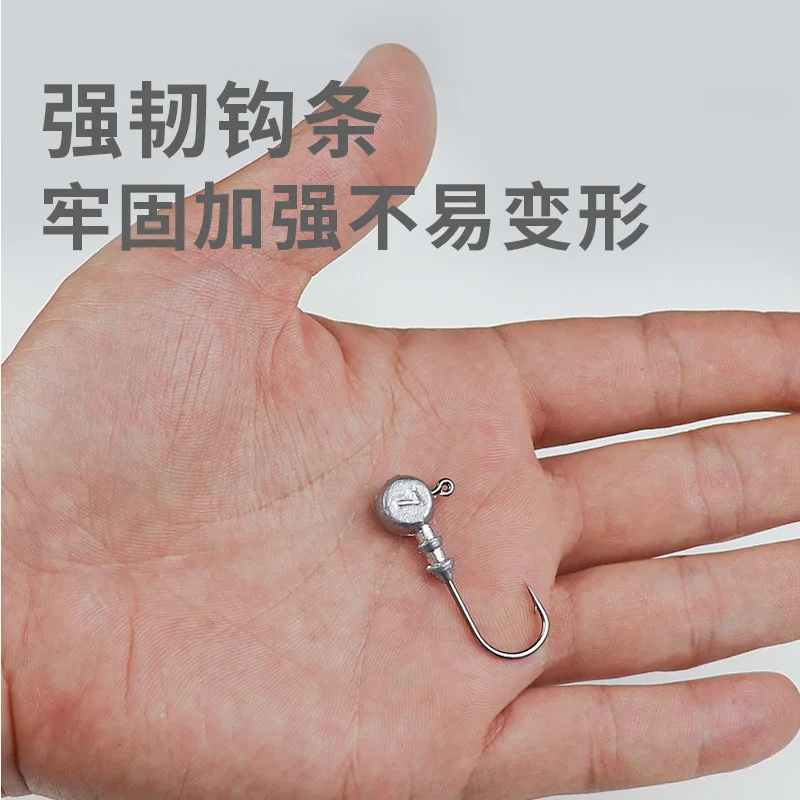 Angeln scharfe Jig Kopf Haken 3,5-15g Schloss weichen Köder Wurm Köder Dreieck Haken Anti hängenden Boden starke Angelhaken Müll laufen Fisch – Detail 9