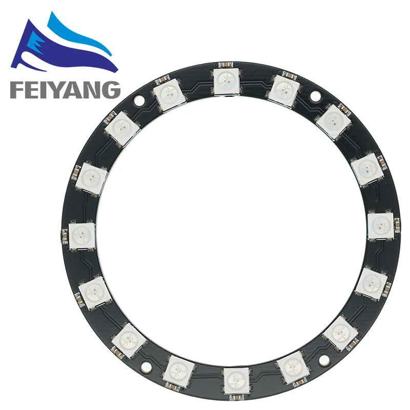 SAMIROB RGB LED Ring 1Bit 8Bit 12Bit 16Bit 24Bit WS2812 5050 RGB LED + Integrierter Treiber RGB LED Controller Modul für Arduinos
