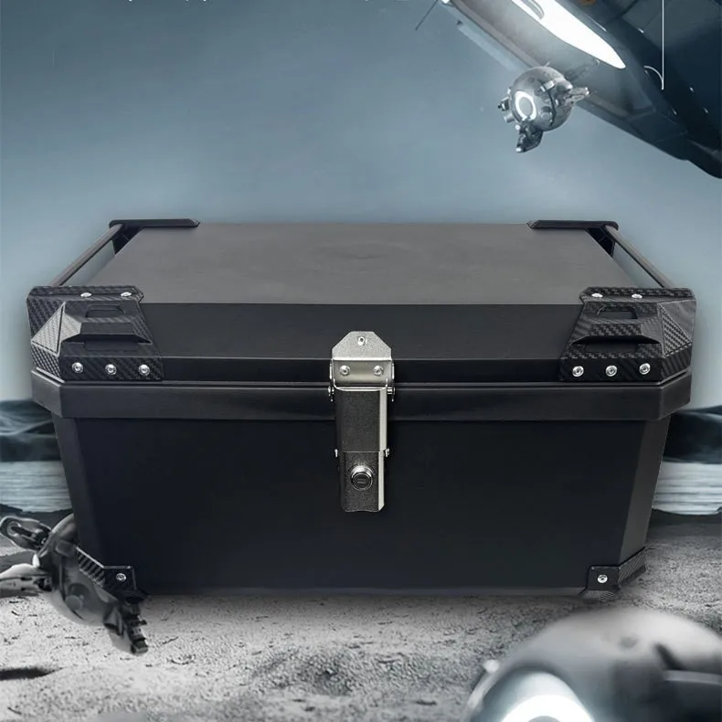 Motorcycle tail box 65L large takeaway Food delivery box Rider equipment distribution box Waterproof thermal insulation