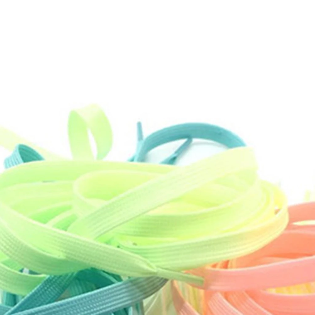 

Light up Shoe Laces Fluorescent Shoelaces Glow in The Dark Trainers Pink Luminous Child