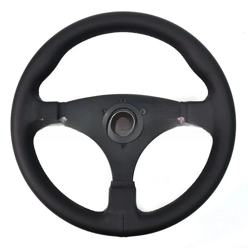 

330mm Black Leather Grip Street Steering Wheel Rally Racing Steering Wheel