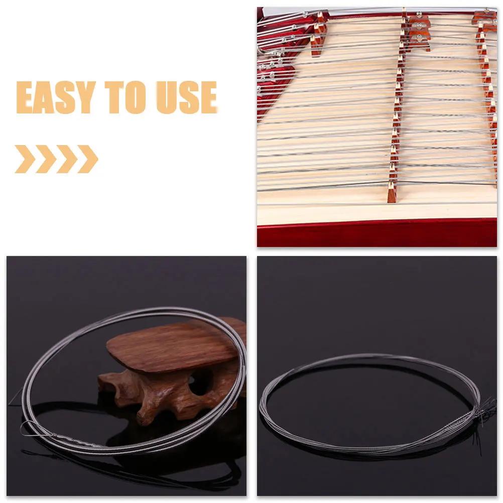 

2Pcs Dulcimer String Replacement Metal Steel Strings Durable for Outdoor Use Long Lasting Dulcimer Accessories