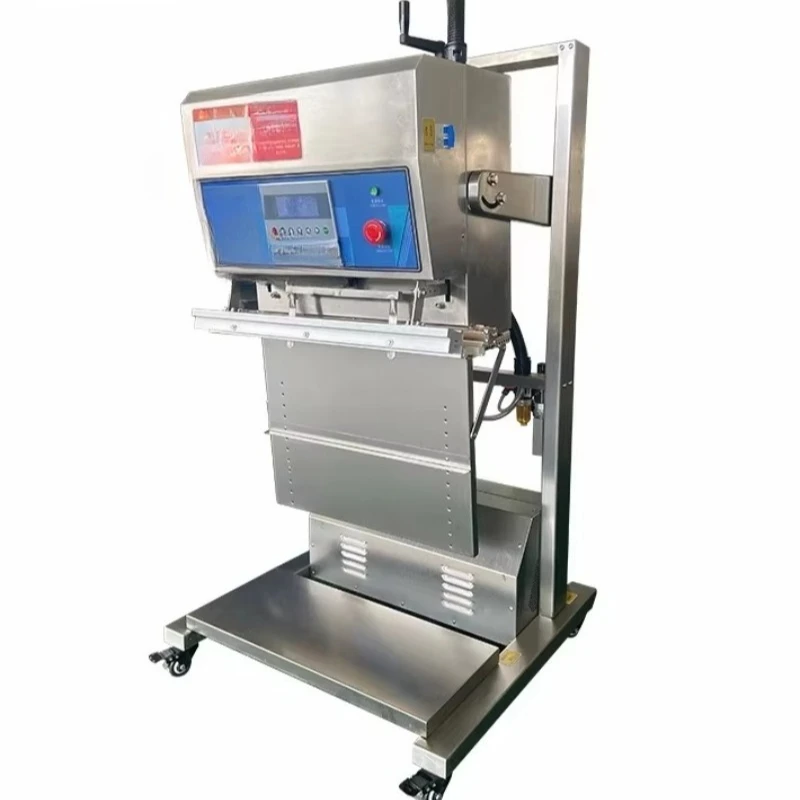 الفولاذ المقاوم للصدأ شفط خارجي عمودي الأرز الدجاج والبط والأسماك آلة تغليف فراغ الغذاء آلة ختم فراغ