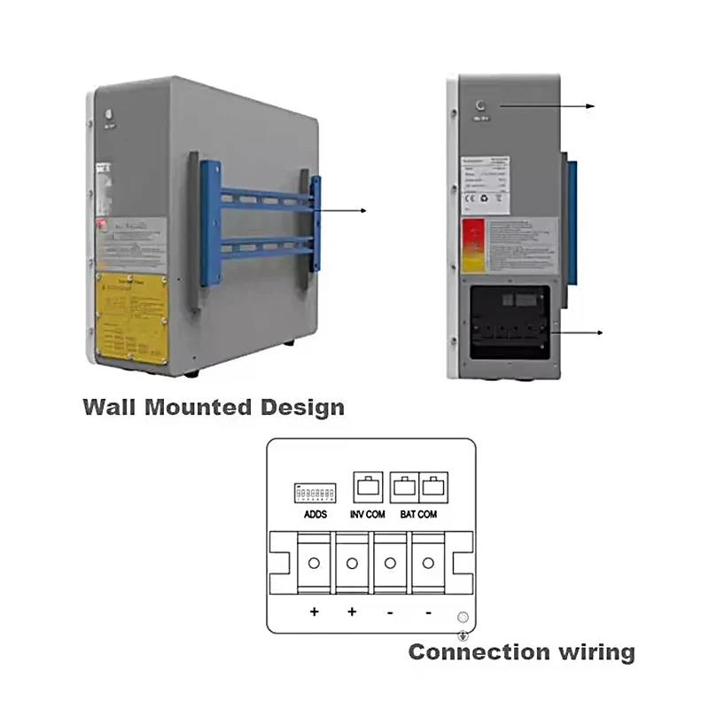 Hot Selling Growatt Lithium Ion Batteries Wall Mounted 48v 200ah 10kw Built-in Smart BMS Lifepo4 Battery for Solar System