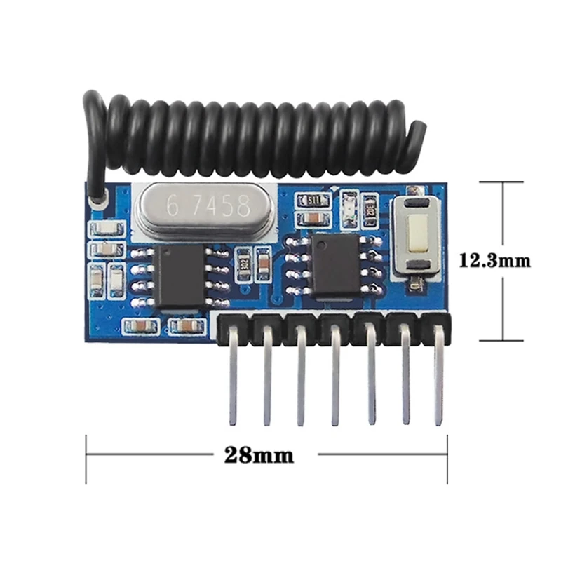 Receptor RF Aprendendo Módulo Decodificador de Código, Sem Fio, 4 CH Saída, Controles Remotos, Codificação, 315MHz, 1527, 2262