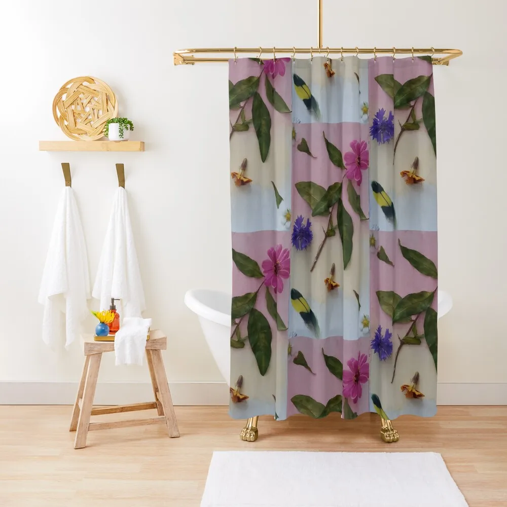 

Floral Garden on Paper Shower Curtain Luxury Bathroom Shower For Bathroom Shower Waterproof Set Curtain