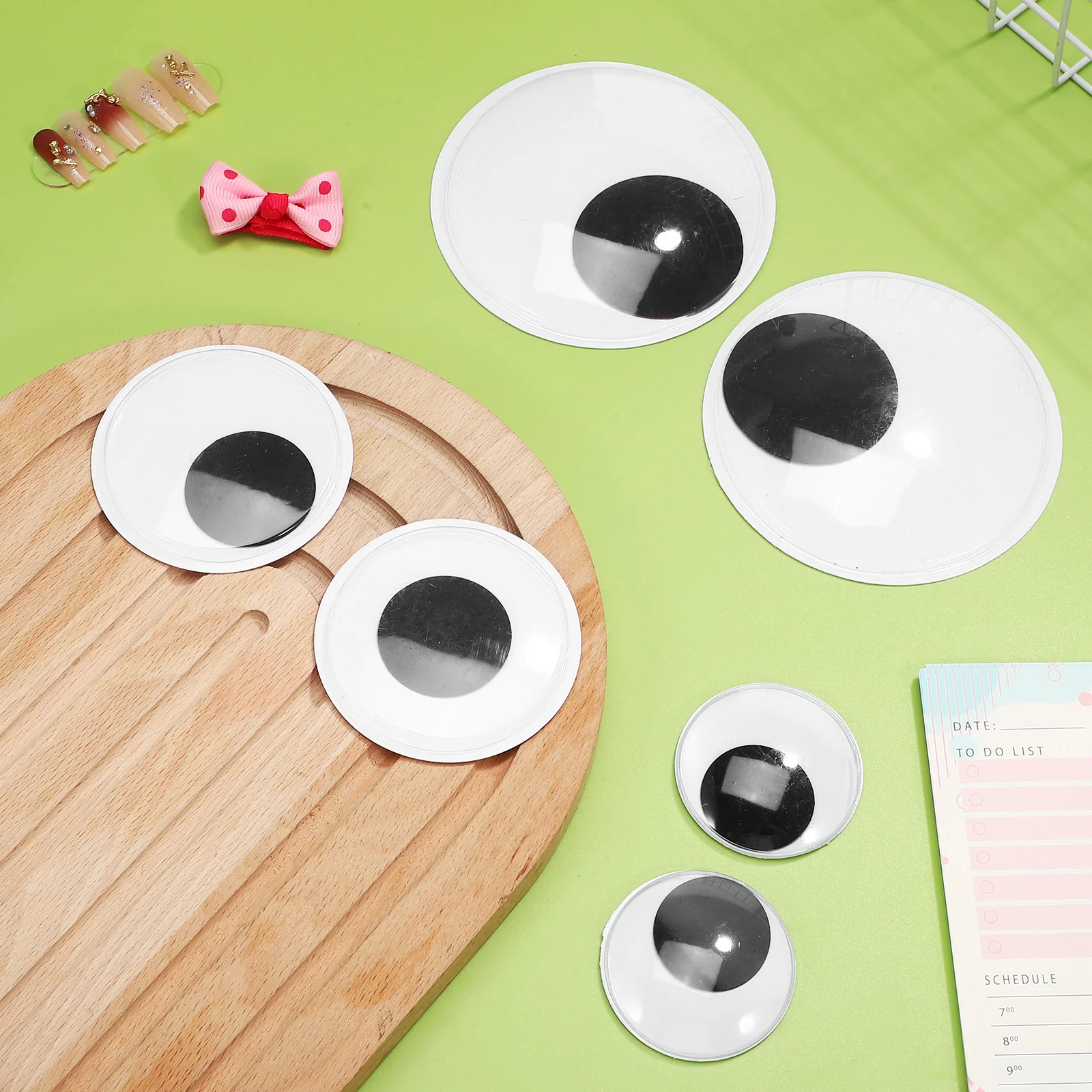 6Pcs Googly Eyes PVC Self Adhesive Fake Eyes Stuffed Animals Eyes DIY Sticky Moving Eyes Large Eyeballs For Dolls Making 3 Sizes