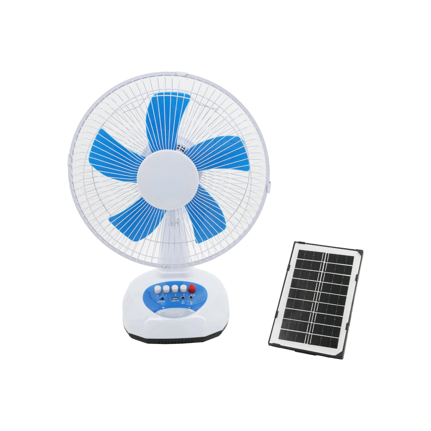 

Tom AutoAC/DC 12V Solar Table Fan 12/16 Inch Cooling Long-life Lithium Battery 3 Gears Home Light System Cooling HELIOS 3 Gears