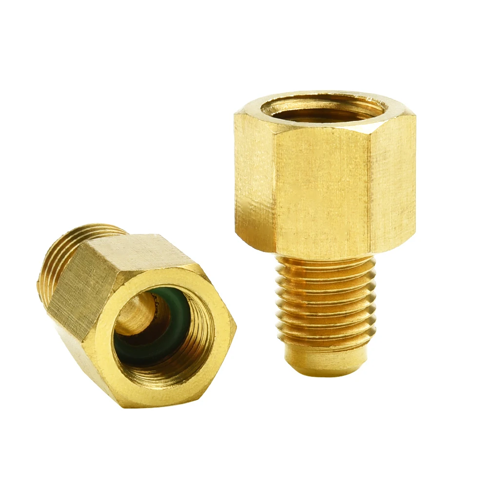 

2PCS R12 To R134a R134a To R12 Adapter Kit 1/4'' Female Flare With O-Ring X 1/2'' Acme Male Automobile Refrigeration Adapters