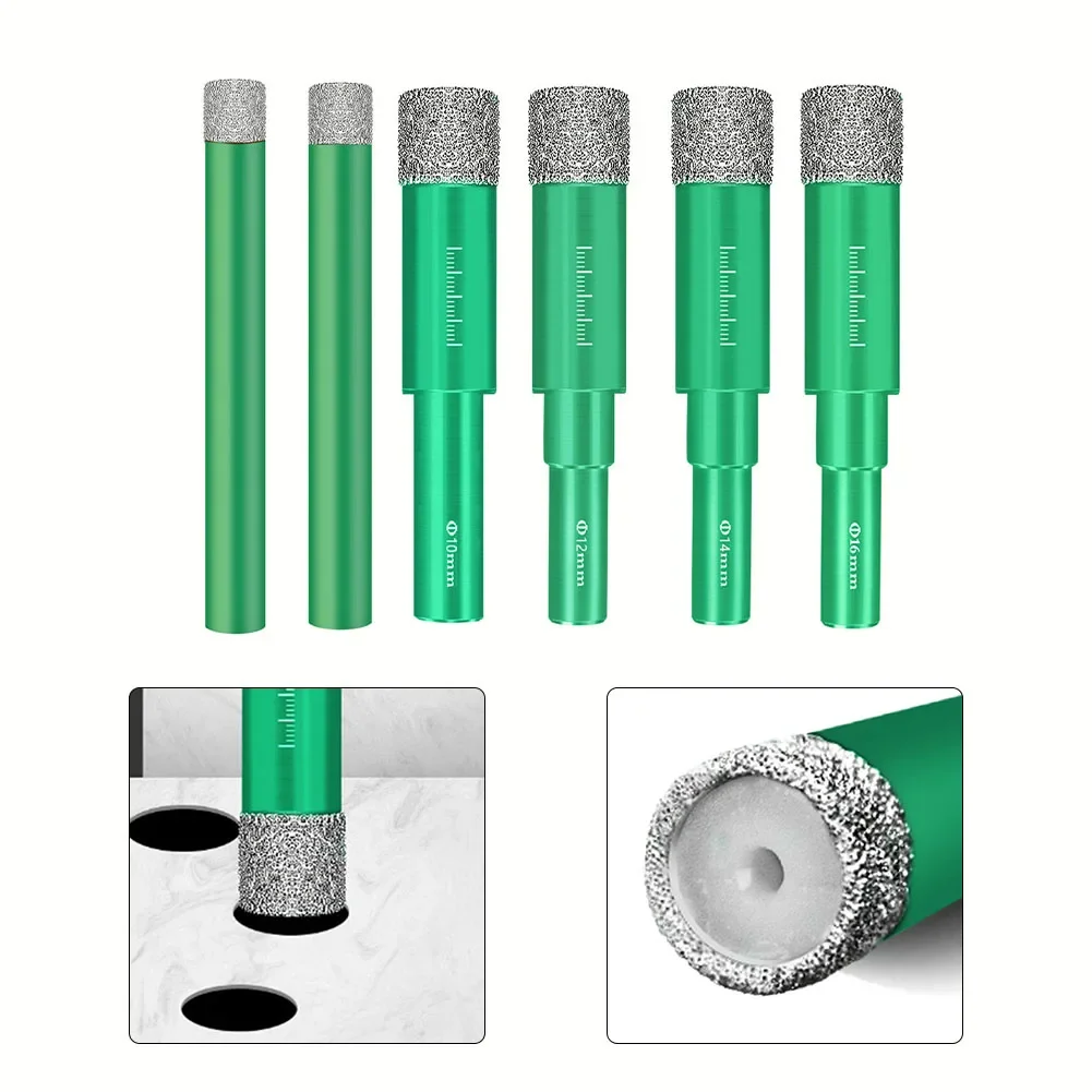 6-16MM Dry Diamond Coated Drill Bit For Drilling Tile Marble Glass Masonry Concrete Tile Ceramic Drill Bits For Power Tools