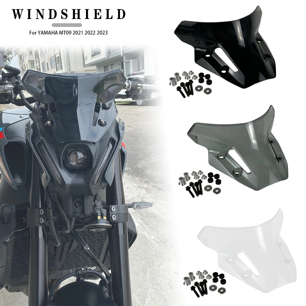 Parabrisas para motocicleta MT-09 FZ-09 MT09 FZ09 MT FZ 09, accesorios para motocicleta, deflectores de viento, 2021, 2022, 2023