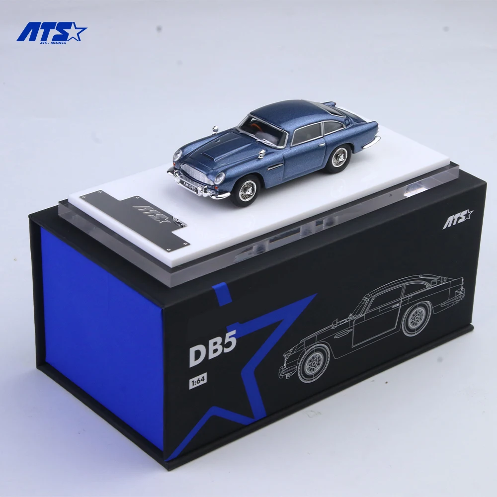 ATS 1:64 DB5 -Blue Painting Simulation Alloy Car Model for Hobby&Collectibles&Display