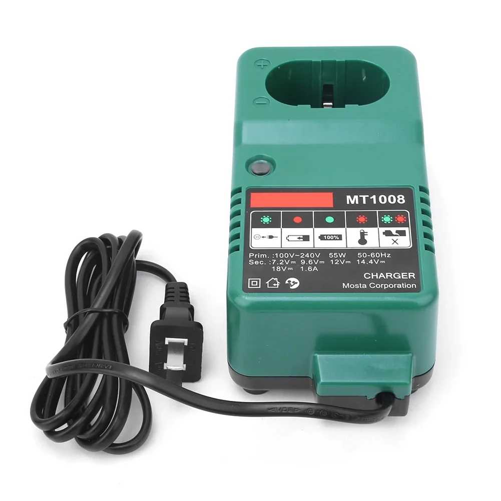 MT1008 Universal Electric Drill Battery Charger 7.2/9.6/12/14.4/18V US Plug 110-240V