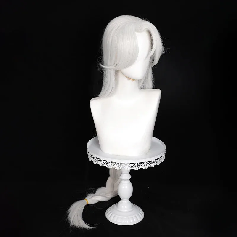 Queen Wig Anime TO BE HERO X Cosplay Women 100cm White Hair Queen Cosplay Braided Synthetic Wigs
