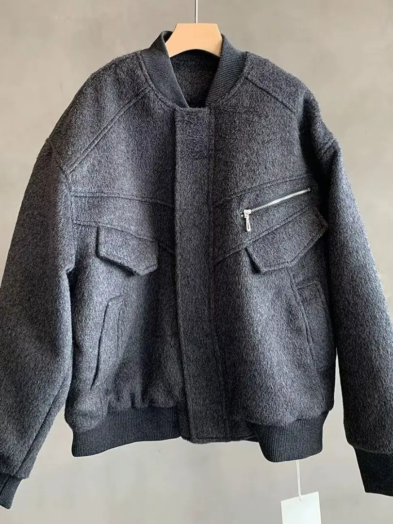 

plus Size 300 Pou Jaet Thiened Baseball Design Warm Spring Autumn New Sle Zipper Closure Anti-Wind ex Jaet