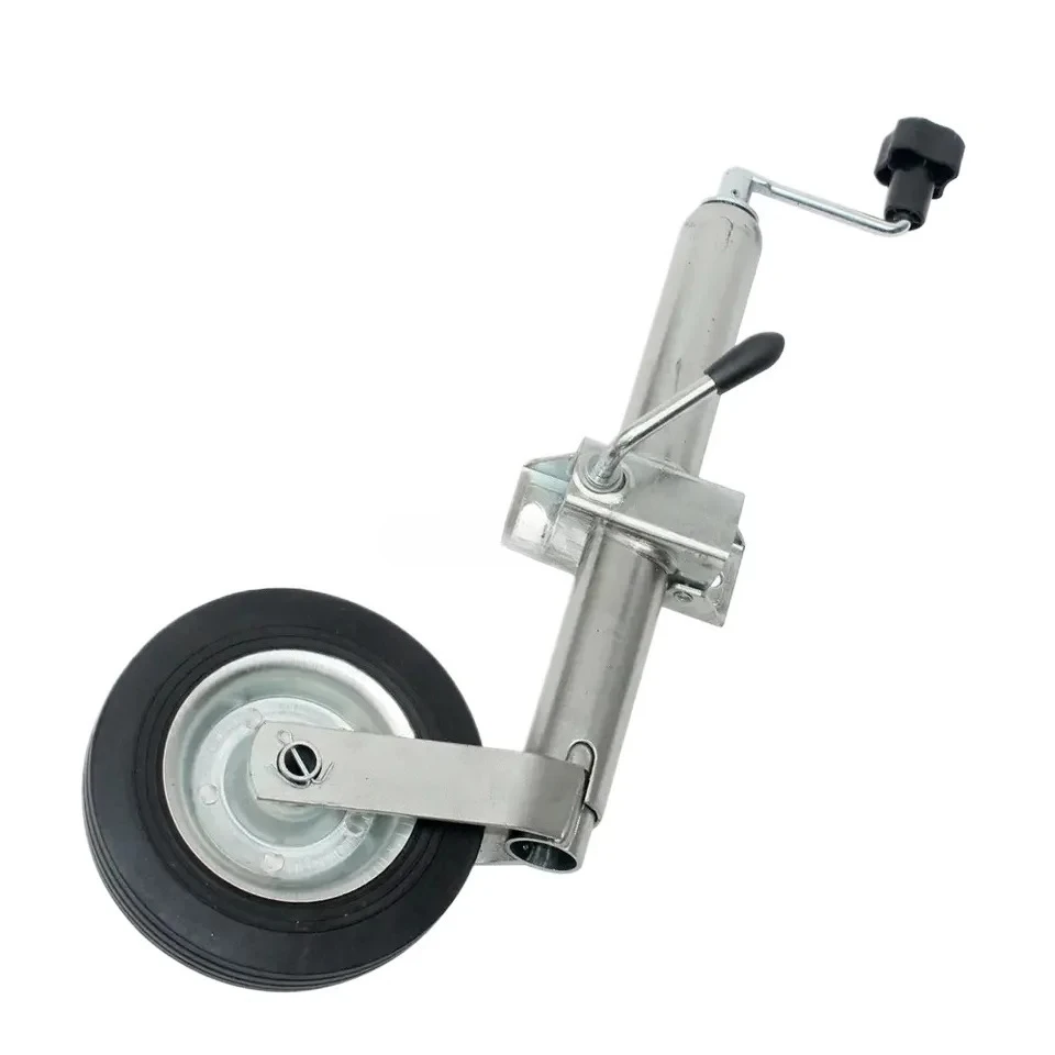 new Europe Type Top Wind Trailer Jack Jockey Wheel RV Stand With Clamp 48MM Tube CAP 150KG Caravan Accessories Camper Parts