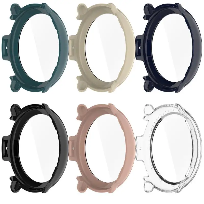 Cinturino in silicone + custodia in vetro per Amazfit Active 2 Cover protettiva per schermo per Amazfit Active 2 Sostituisci il cinturino Correa