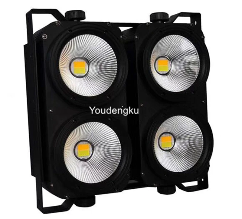 

4 глаза 400 Вт светодиодный Blinder Audience Par Can Lights Indoor Cob Dmx теплый холодный белый 2 в 1 светодиодный Blinder сценическое ТВ-шоу событие луч света