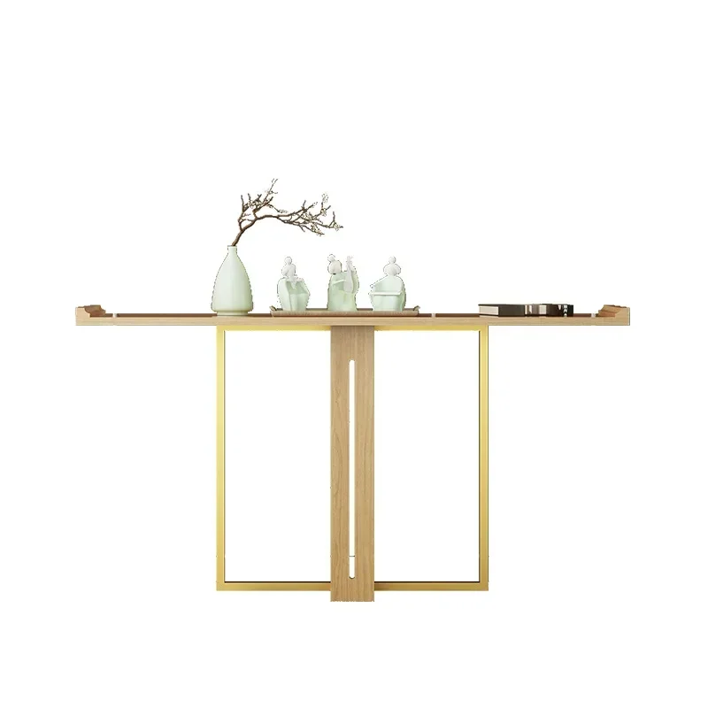 New Chinese-style Shentai solid wood entrance table, against the wall and strip case entrance entrance platform