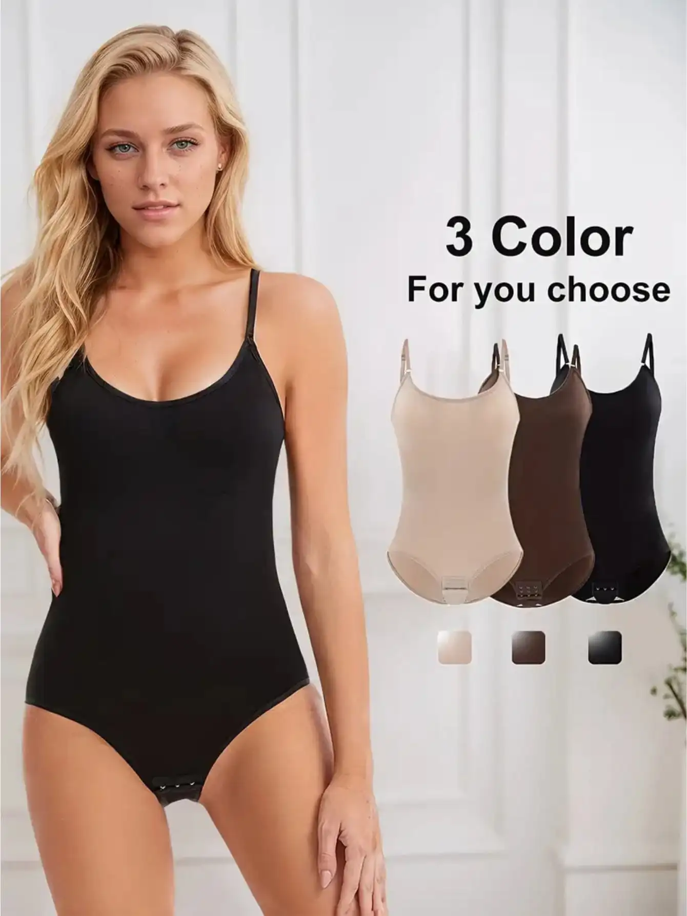 BWQ 3-teiliges nahtloses Shapewear-Korsett-Set – Taillentrainer, Bauchkontrolle und Po-Lifting, Hüftschlanker