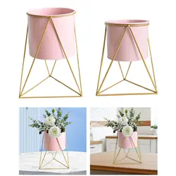 Iron Plant Stand Round Metal Flower Pot Stand Plant Bucket with Stand Flower Basket for Garden Balcony Patios Home Living Room