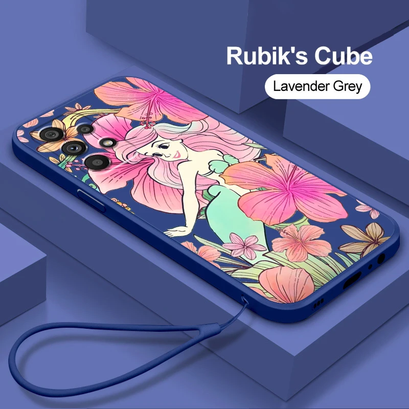Disney Pretty Girl Princess For Samsung A53 A52 A54 A13 A51 A12 A32 A71 A33 A73 A72 A14 A23 5G Liquid Rope Phone Case Cover image 6