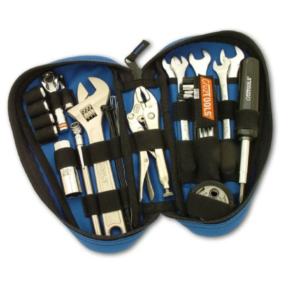 

RPM Roadtech Teardrop Tool Kit for Harley Davidson Motorcycle Maintenance Durable Metal Construction Black Finish Compact Desig