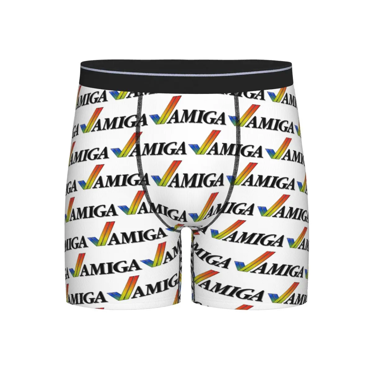

Long Boxer Underpants Shorts Commodore Amiga C64 Logo Computer Panties Men's Breathable Underwear for Homme Man Boyfriend Gift
