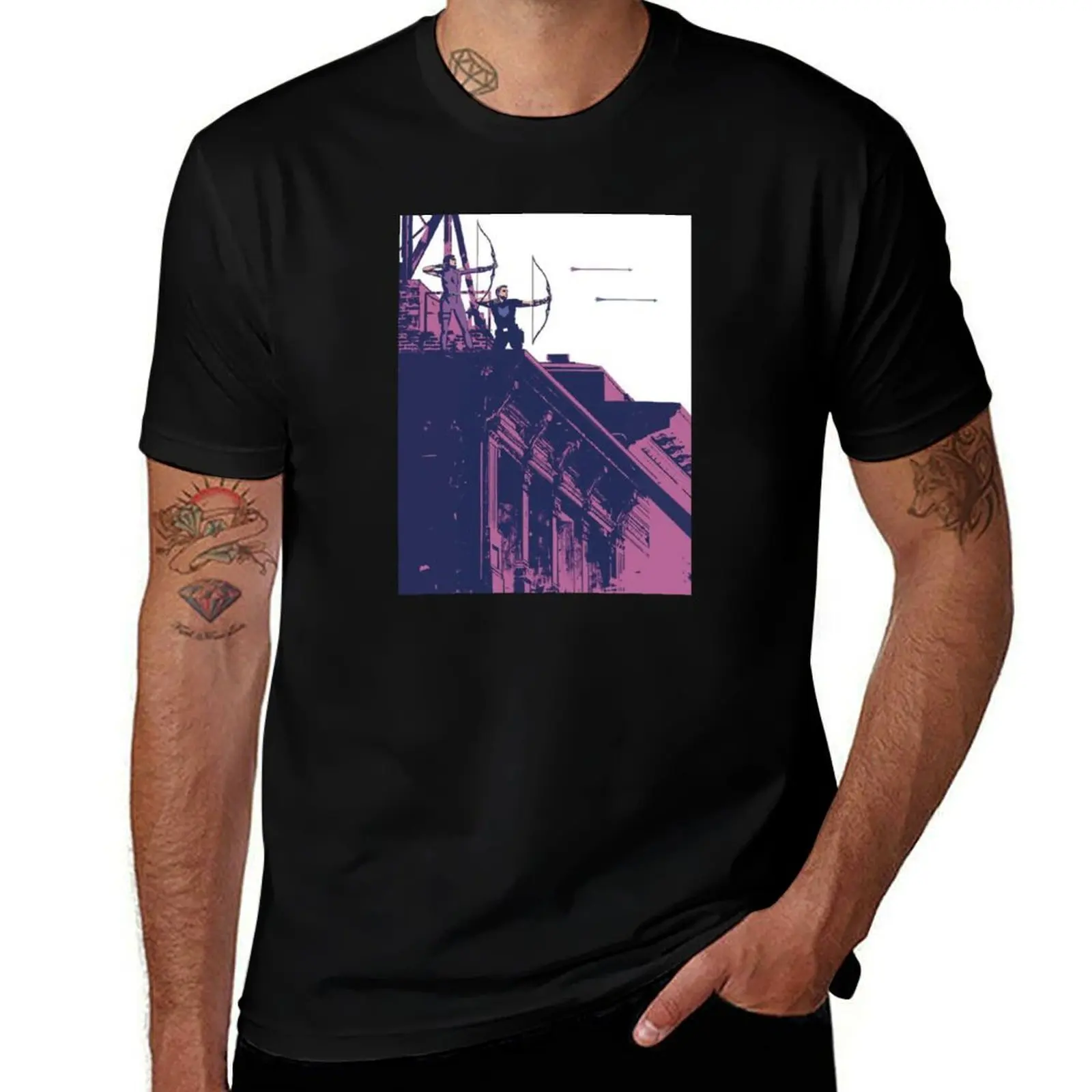 Hawkeye Comic T-Shirt Large Size Soft Cotton T-Shirt